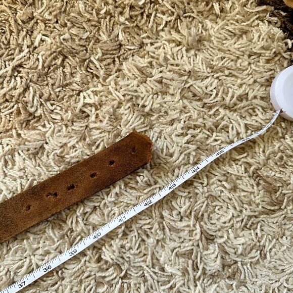 Vintage Levi’s Brown Leather Belt Western Made in USA 90s Men’s - Picture 7 of 8